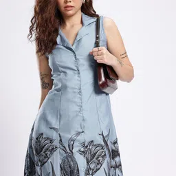 Stylecast X Hersheinbox Floral Printed A-Line Dress-image-8