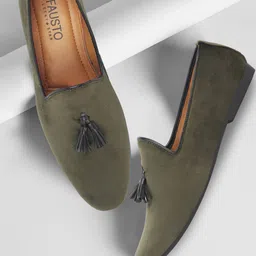 FAUSTO Men Lightweight Velvet Loafers-image-74