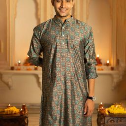 Shasak Men Printed Thread Work Kurta-picture-12