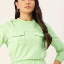 DressBerry Women Fluorescent Green Sweatshirt-image-56