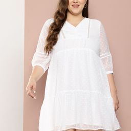 Sztori Plus Size Dobby Detail Mini Dress-picture-15