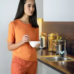 FOREVER 21 Women Orange Solid Shorts-image-47