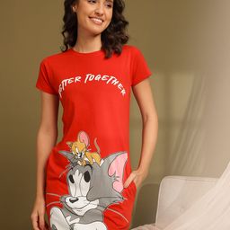ETC X Minute Mirth Humor and Comic Printed Pure Cotton Nightdress-image-99
