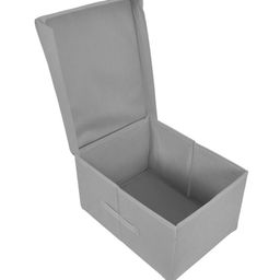 Kuber Industries Set Of 2 Grey & Black Disney Mickey Print Foldable Storage Organizer Box with With Handle & Lid image 5