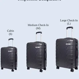 Luggero Set Of 2 Textured Hard-Sided Trolley Bag Suitcase image 3