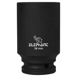 Elephant 1 inch (25.4 mm) Square Drive Imapct Socket 6-Point 38 mm Size 90 mm Length Metal-10