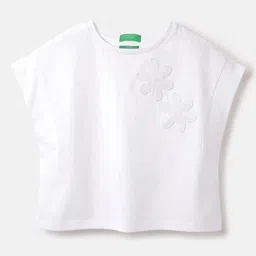 United Colors of Benetton Girls Extended Sleeves Pure Cotton Boxy T-shirt-picture-43