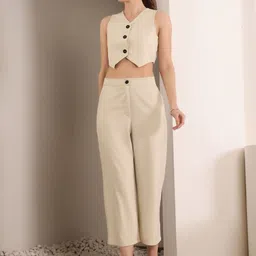 ADORNIA V Neck Waistcoat With Trousers Co-Ords Set-picture-28