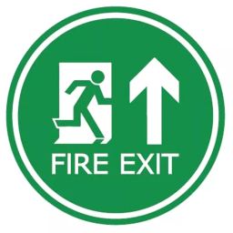 RS PRO 500 mm Vinyl Fire Exit Arrow 1366412-79