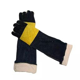 EFFICACY 60.96 cm (24 inch) Full Sleave Fire Resistance Leather Hand Gloves for Welding or Industrial Work Size S-18