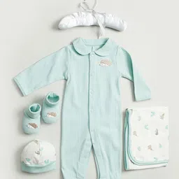 Juniors by Babyshop Infants 5-Piece Pure Cotton Baby Apparel Gift Set-image-48