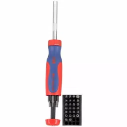 Westward Multi-Bit Screwdriver with Plastic & Rubber Handle, 401K73 image 2