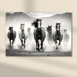 Art Street Black & White 1 Piece Canvas Birds and Animals Wall Paintings-image-97