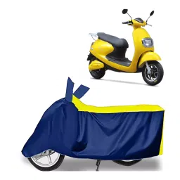 Auto Pearl Two Wheeler Cover for Techo Electra Emerge BS6 - Yellow, Blue-image-65