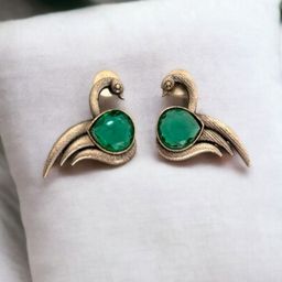 VIVAZS Peacock Shaped Studs Earrings-31