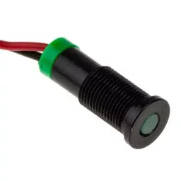 RS PRO Green Panel Mount Indicator 2V DC, Mounting Hole Size 6 mm, Termination Type Lead Wires, IP Rating IP67, Model No 7001845 image 4
