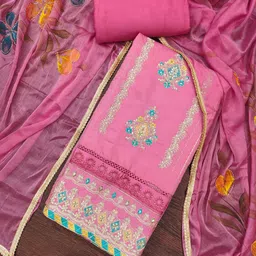 DIVASTRI Embroidered Unstitched Dress Material-picture-40