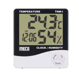 Meco Temperature and Humidity Meter with Clock, THM-9 image 3
