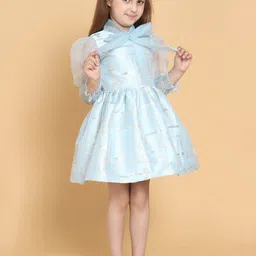 YK Floral Bell Sleeve Fit & Flare Dress-picture-18