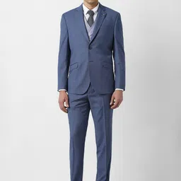 Van Heusen Slim Fit Single Breasted Notched Collar 3-Piece Suit-image-58