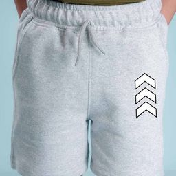 NUSYL  Arrow Printed Elasticated Shorts - Grey-picture-7