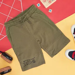 Pantaloons Junior Striped Pattern Shorts - Epsom Green-picture-27