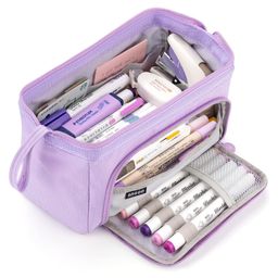 Bunie Large Capacity Stationery Pouch for Students - Pack of 1 Purple-28