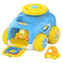 SVE Push and Go Trucks Toys Baby Car Toys Inertia Cars Toddler Cartoon Car Toy Preschool Car - Blue-33