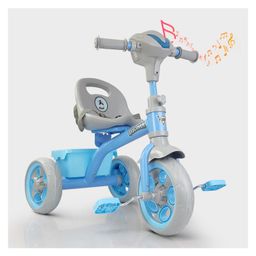 Dash Discover Kids Tricycle with Music  Light  Storage Basket  Safety Belt  Adjustable Height - Blue-image-87
