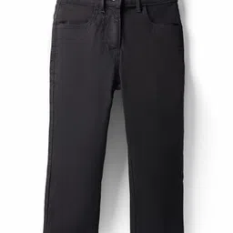 UCB Cotton Woven Full Length Solid Coloured Jeans - Black-picture-29