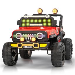 Baybee Blitz Battery Operated Jeep for Kids with RGB Windshield Light, USB, Bluetooth & Music | Baby Big Ride on Battery Car | Electric Jeep Car for Kids (Red)-image-98