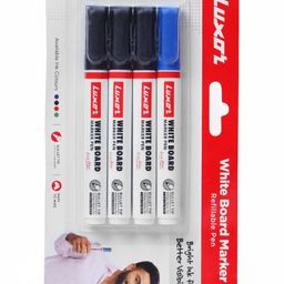 Luxor Whiteboard Marker Pack of 4 - Blue & Black-image-35
