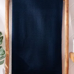 Home Centre Blue Printed Cotton 350 GSM Bath Towel-59