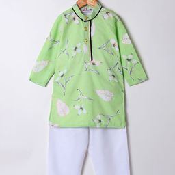 M'andy Boys Floral Printed Regular Kurta with Pyjamas-image-89