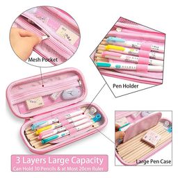 SVE 3D Cool Unicorn Embossed Pencil Case with Compartments - Multicolor image 2