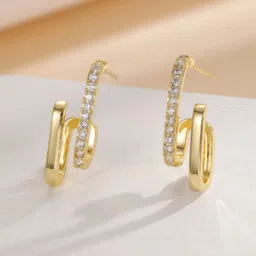 SUBHAGALANKARGold-Plated Artificial Stones Studded Contemporary Studs-19