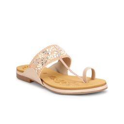 TRY FEET Women Embellished PU One Toe Flats-image-25