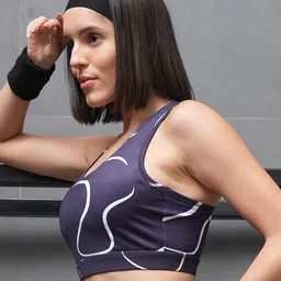 Soie Abstract Workout Full Coverage Bra image 2