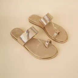 Rubeezz Women Embellished Party One Toe Flats-picture-49