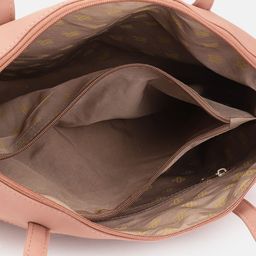 Baggit Solid PU Structured Shoulder Bag With Zip & Applique Detail image 4
