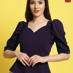 Metronaut Women Pack Of 2 Sweetheart Neck Crop Top-image-96