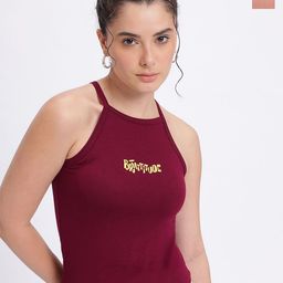 SZN Women Pack Of 2 Typography Printed Sleeveless Tank Crop Tops-image-27