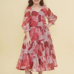 BAESD Floral Print Ruffled A-Line Maxi Dress-picture-33