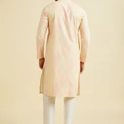 Manyavar Men Printed Regular Chikankari Kurta with Pyjamas image 2