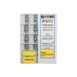 Tabikut Carbide Milling Inserts Stainless Steel 80 to 180 m/min, APMT1604 T20 (Pack of 10)-picture-15