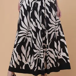 Hive91 Women Tropical Printed Flared Maxi Skirt-picture-7