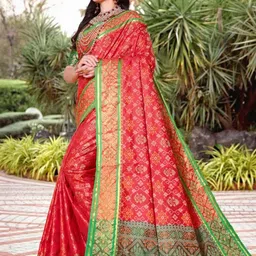 jayant creation Red Silk Blend Patola Sarees-picture-44