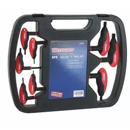 Westward Hex Key Set Alloy Steel Black Oxide Finish T Shape, 2CYD3 (Pack of 8 Pcs)-14