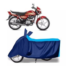 Auto Pearl Two Wheeler Cover for Hero HF - Cyan, Blue-image-96