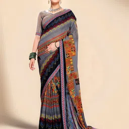 Anouk Rustic Poly Georgette Saree-19